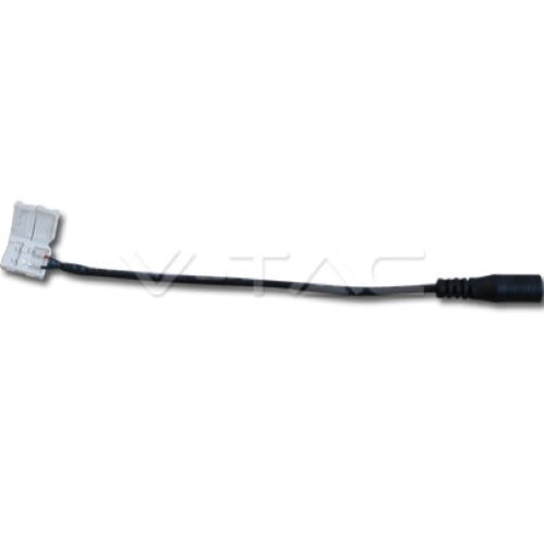 CONNETTORE DA CLIP 2 PIN A JACK 2.1 PER STRISCE LED MONOCOLORE 3528 - SKU 3507