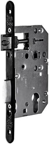 22705000 - Serratura chiave I Axis 50 VACHETTE a punta tonda verniciata nera - Interasse 70 Quadrato 7 - Destra con grilletto