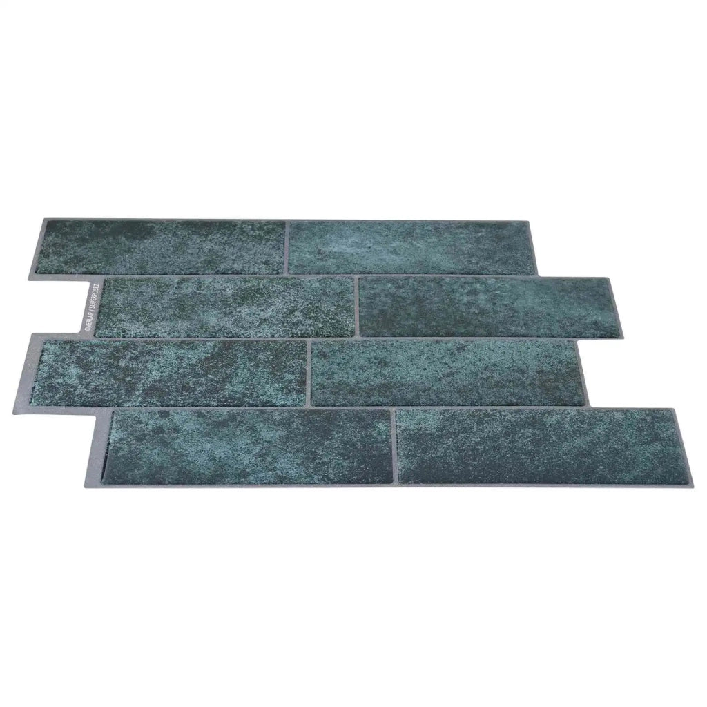 Piastrella subway 10 pcs Blu Verde 29 x 21 cm Poliuretano e PET 42046144