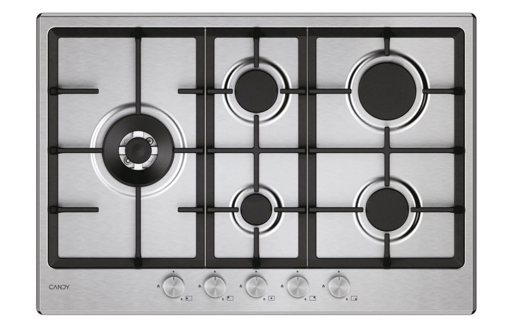 Candy chg7wl4wtx acciaio inox da incasso 74.5 cm gas 5 fornello(i) - 33803489