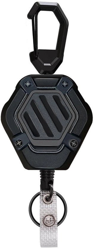 Anello da Chiave Magnetico Estensibile con Corda in Acciaio da 80 cm per Sospensione Chiavi, Portachiavi, Torce, ecc.