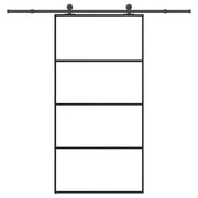 Porta Scorrevole con Ferramenta 102,5x205cm Vetro ESG Alluminio