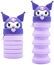 Etui 2-in-1 in silicone soffice, disegno pieghevole e spazievole, case per oggetti con design cartoon per scuola e viaggio, regalo per bambine e bambini - blu