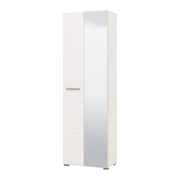 Armadio Camera da Letto Griante, Guardaroba 2 Ante Appendiabiti, 60x192.5h cm Bianco