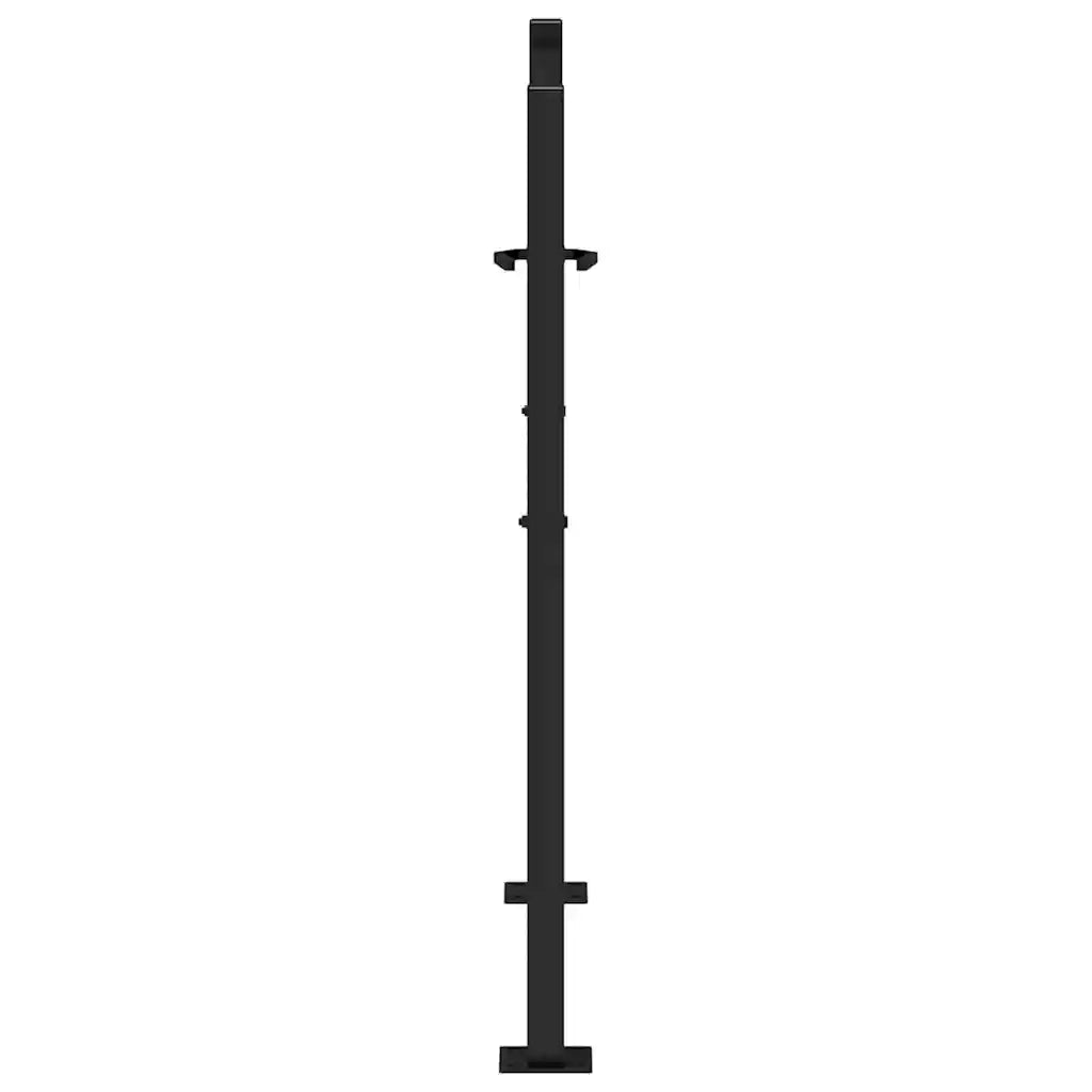 Cancello da giardino nero 100x100 cm in acciaio con design a traliccio 4100979
