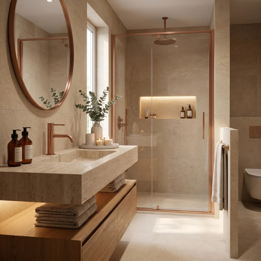 Rubinetto Da Lavabo Rea Venti Brush Copper Low