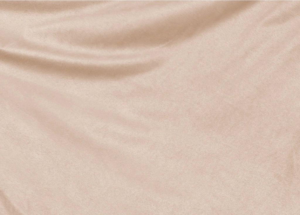 Vestiletto Giroletto Effetto Velluto Estensibile Tinta Unita Mod. Perfetto - Matrimoniale - Panna