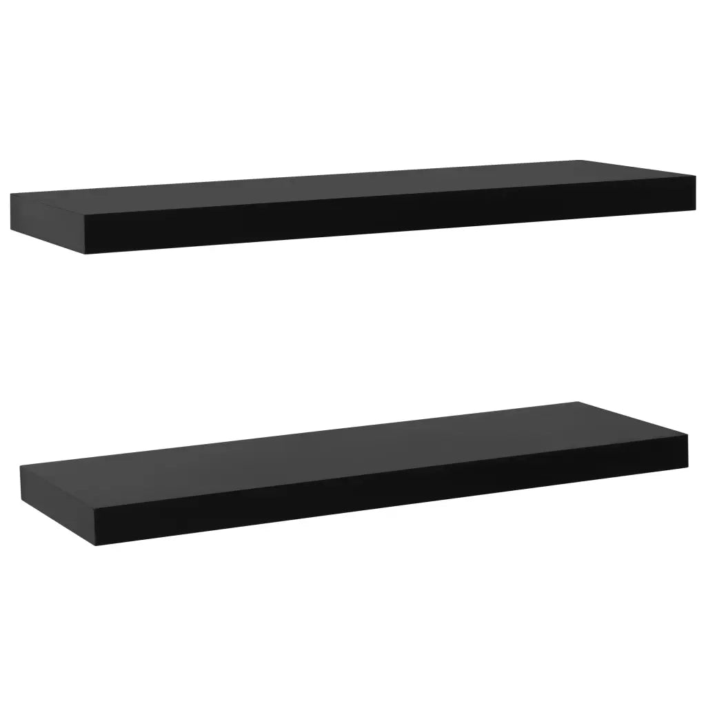 2 pz Mensole a Muro | Scaffale Parete | Ripiano a parete Galleggianti Nere 100x20x3,8 cm