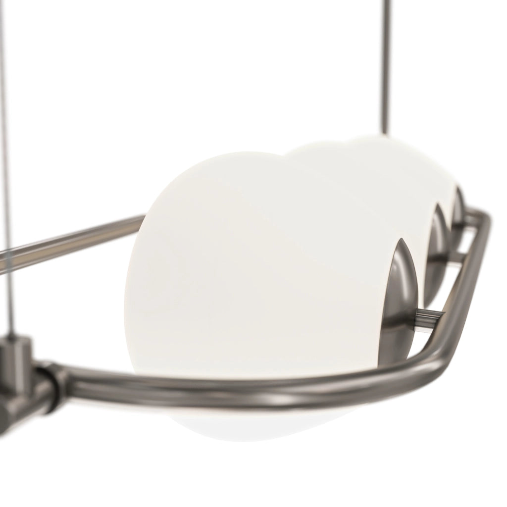 Maytoni Sospensione contemporanea Erich 3 luci E14 nero metallo diffusore vetro