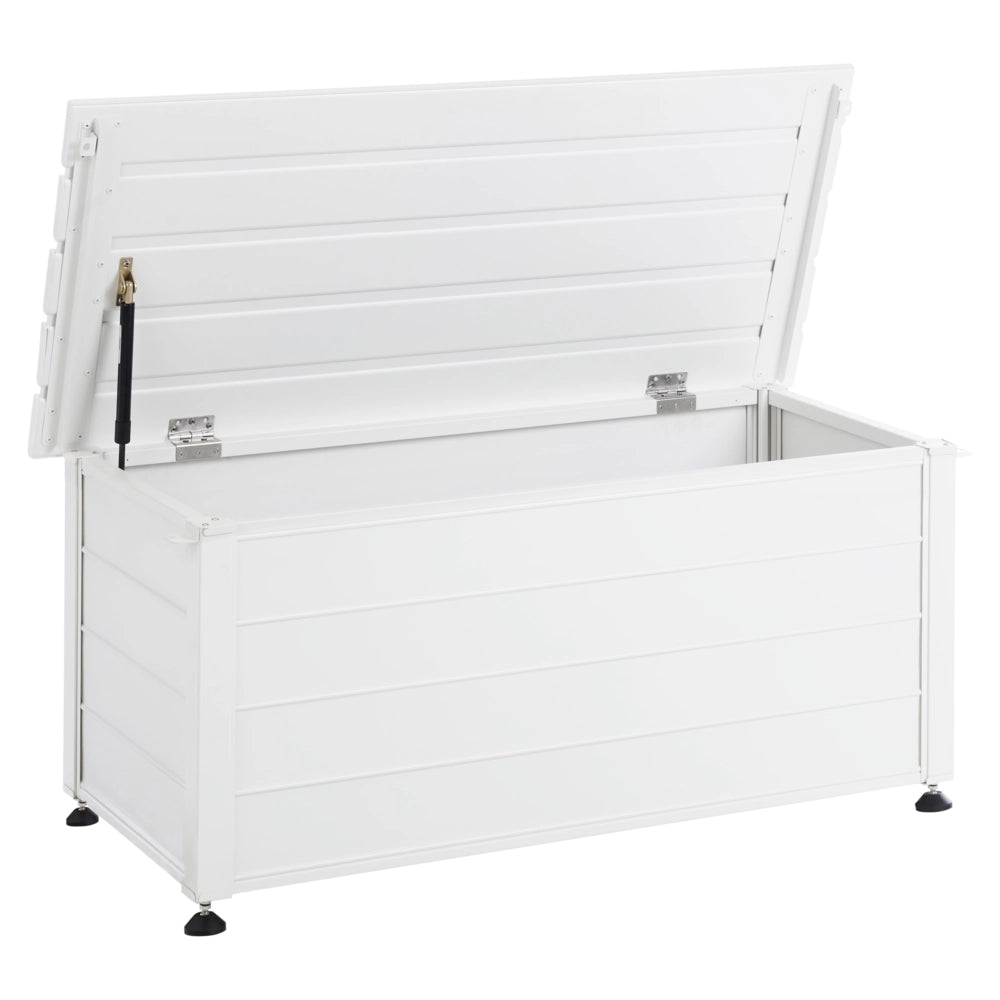 Mobile portaoggetti da giardino in alluminio bianco 113x50 cm Mobili da giardino