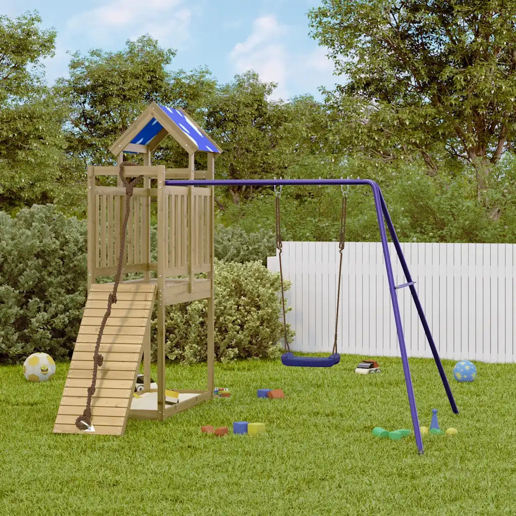 Set da Gioco da Esterno in Legno di Pino Impregnato