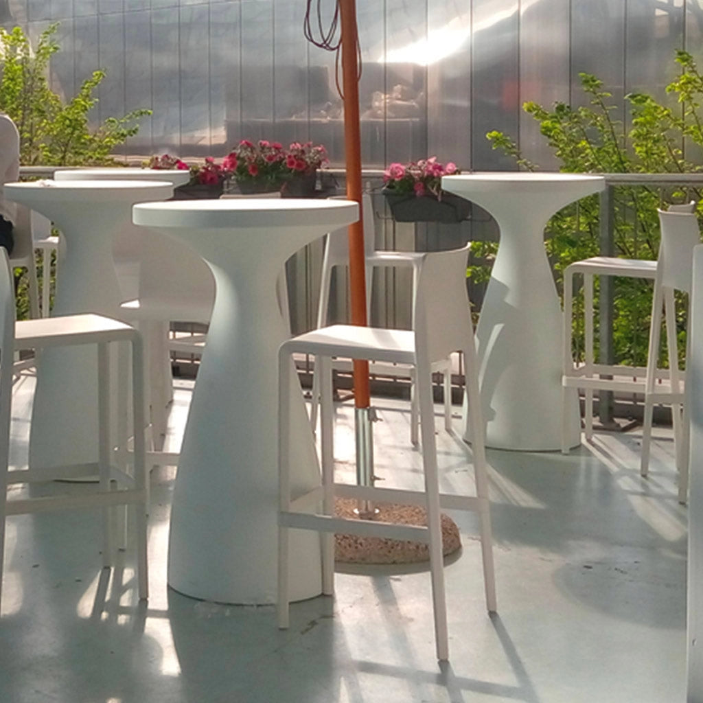 Tavolino da Giardino Ø65x110 cm in Resina Arkema Drink Blue