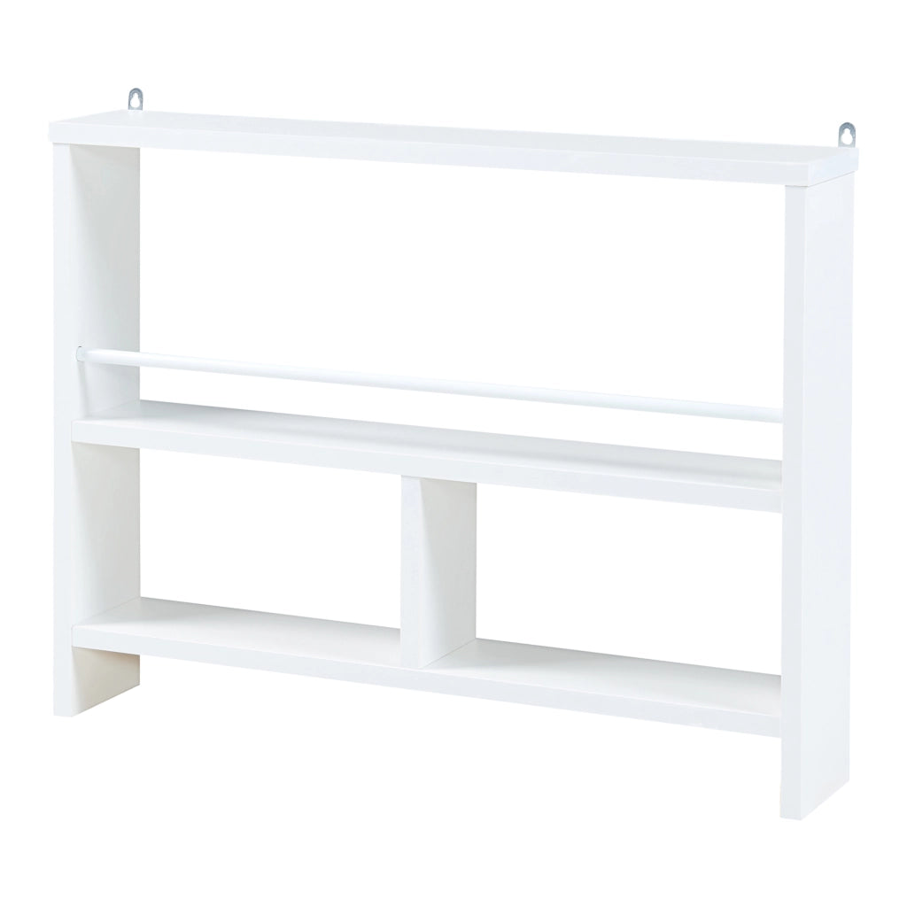 Scaffale da Parete Piteå con 3 Scomparti 60x10,5x 45 cm Bianco [en.casa]