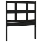 Testiera | Testata per Letto Nera 95,5x4x100 cm in Legno Massello di Pino