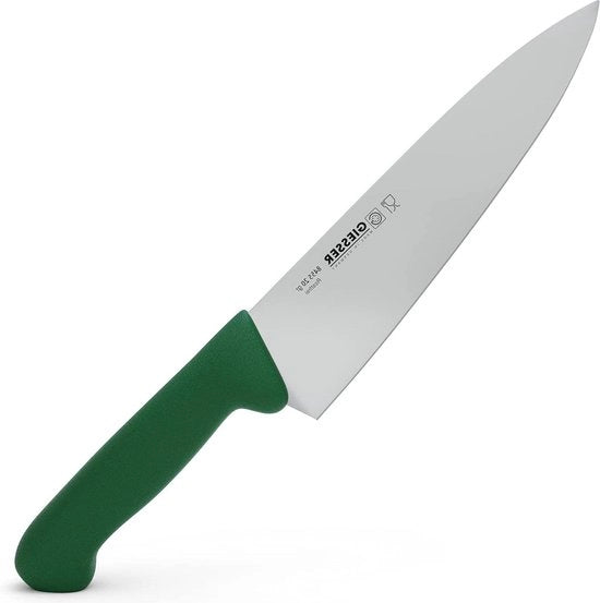 Coltello da cucina verde 20 cm lama non-slip manico affilato coltello da cucina lavabile in forno a microonde acciaio inossidabile - Made in Germany - Coltello da cucina di alta qualità