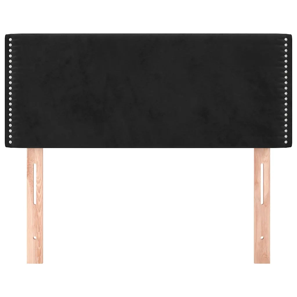 Testiera | Testata Nera 100x5x78/88 cm in Velluto