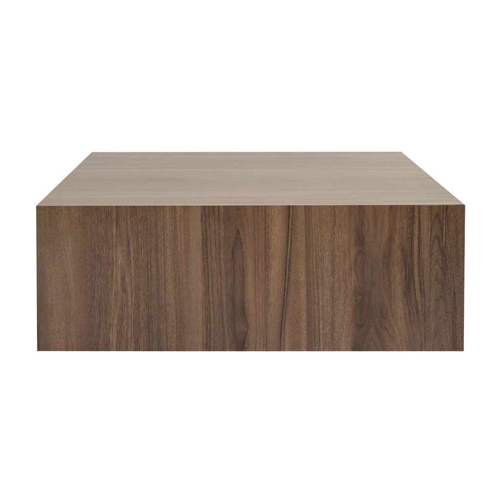 Nofaraka, Tavolino da Salotto Forma Rettangolare, 90x90x35h cm Marrone Noce