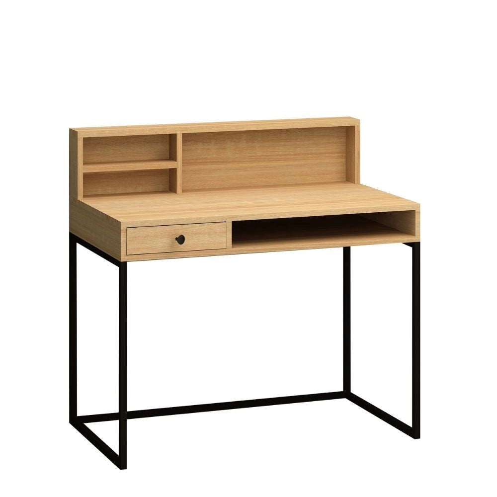 Scrivania con cassetto Nasus colore rovere nero