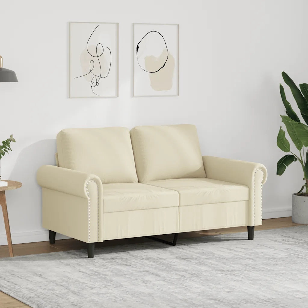 Divano a 2 Posti Crema 120 cm in Similpelle 359500