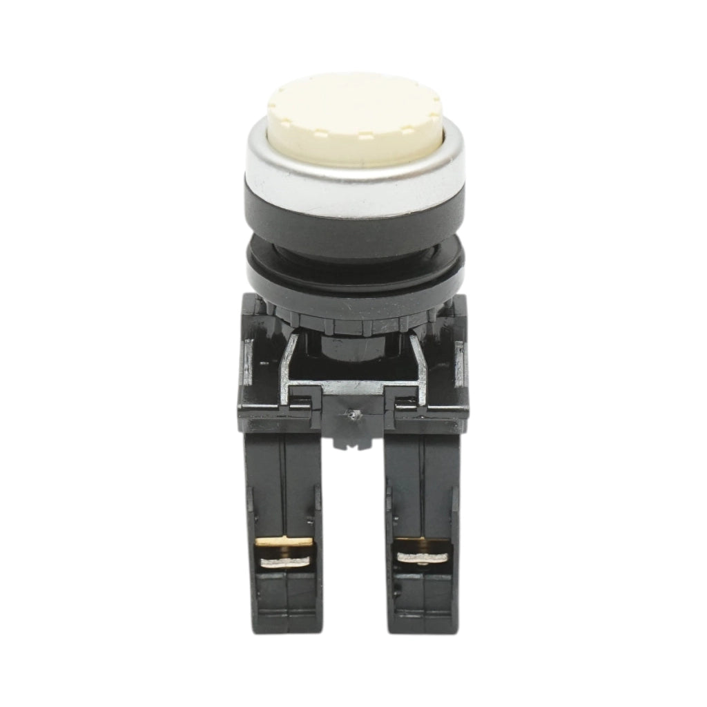 Pulsante convesso con ritorno 1NO+1NC bianco, 10A/600V AC, 1A/250V DC LA42 Breckner Germany