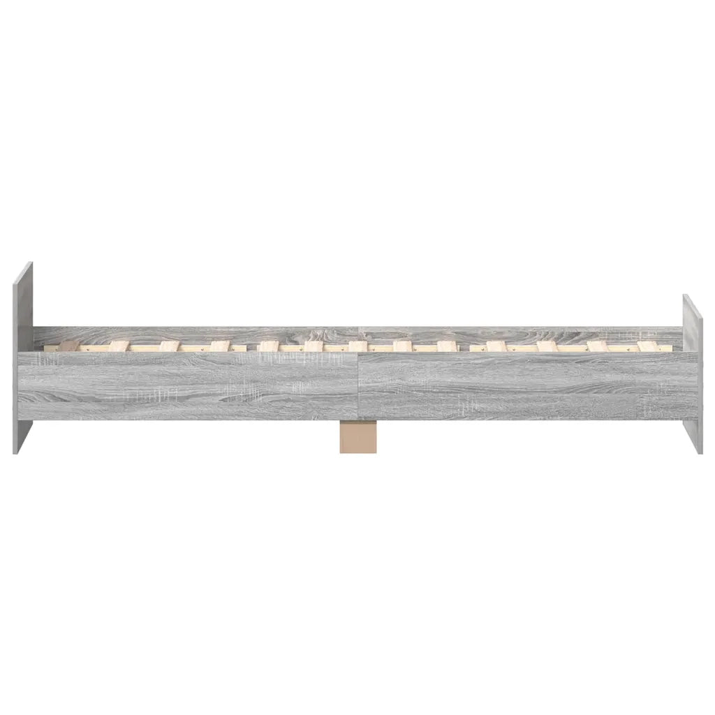 Giroletto-Struttura Letto Grigio Sonoma 90x190 cm in Legno Multistrato 370269