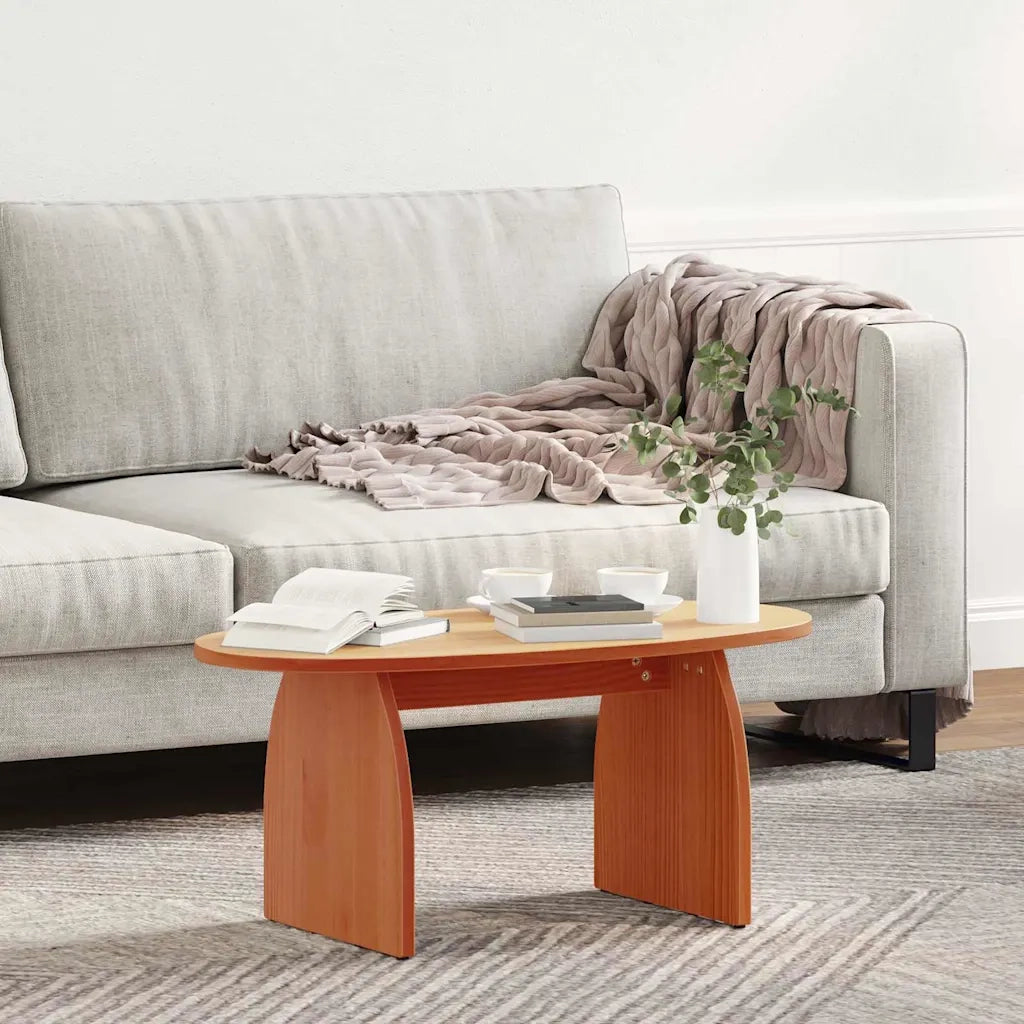 vidaXL Tavolino da salotto Cera marrone 80 x 40 x 35 cm