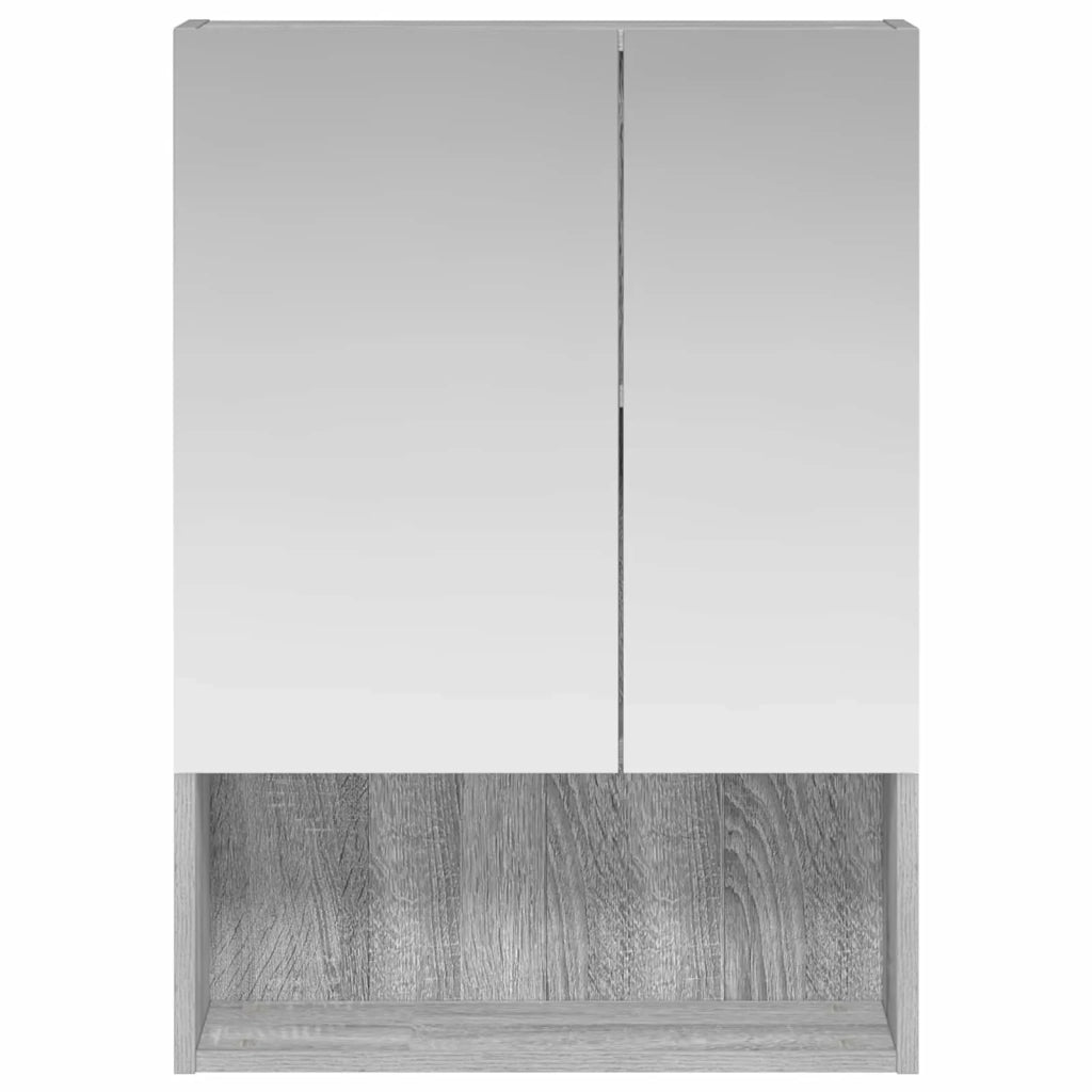 Mobiletto per specchio da bagno Grigio Sonoma 50 x 14,5 x 70 cm 889204