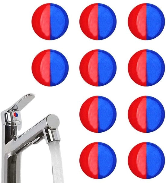 Etichette autoadesive 10 pezzi - Stickers rotondi - Adesivi autoadesivi per acqua calda e fredda - Resistenti al calore - Diametro 10 mm - Adesivi per acqua