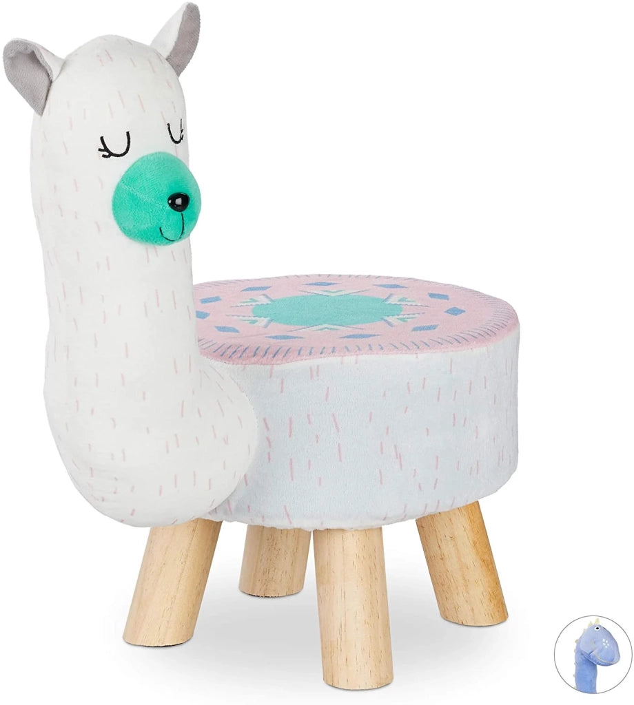 Sgabello per bambini a tema animali bianco e rosa 13_0002752_2