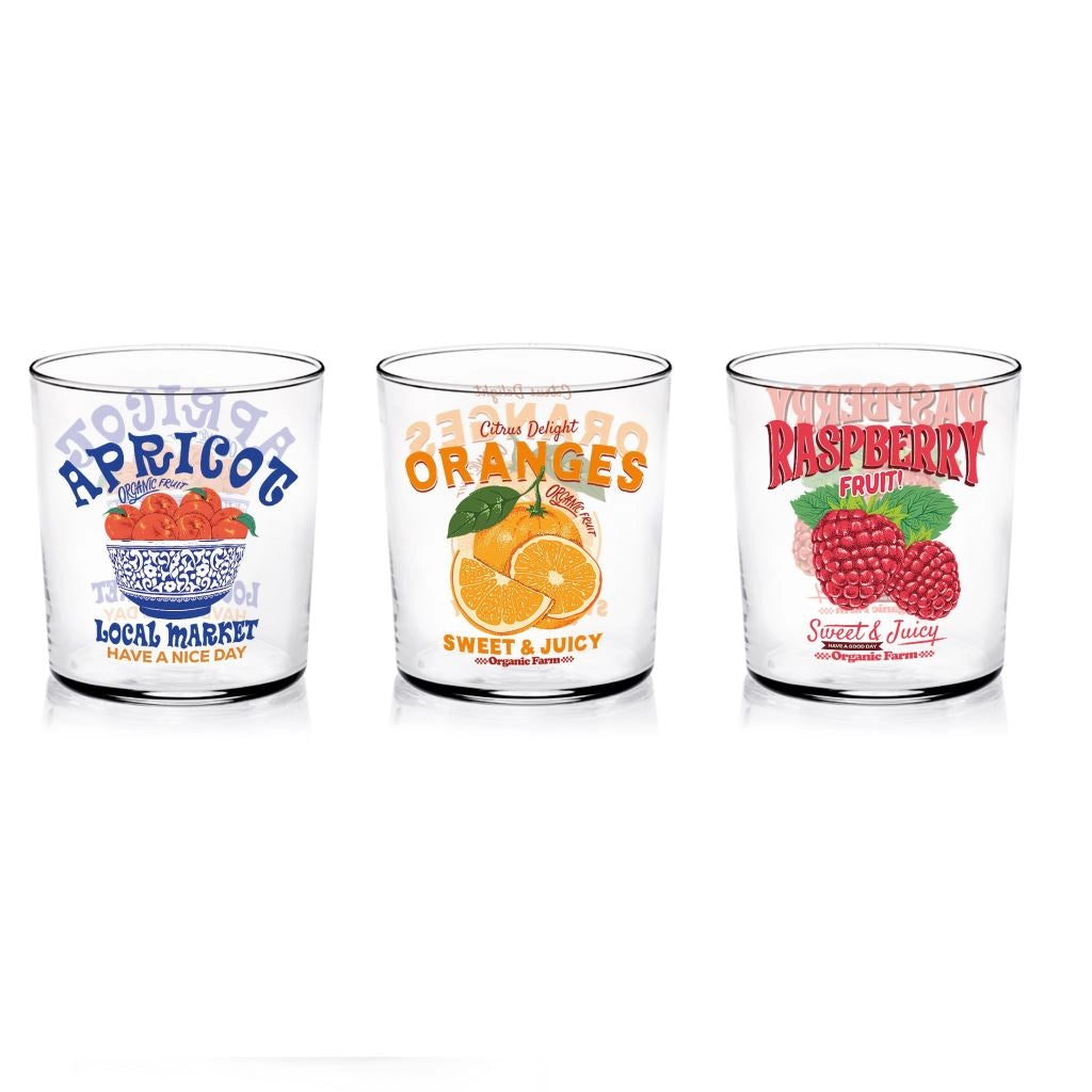 Set 3 Bicchieri da Tavola in Vetro Conic Fruit 36 cl
