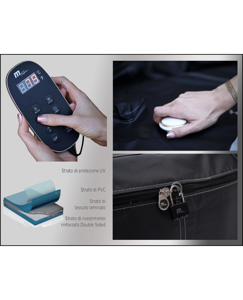 Minipiscina SPA idromassaggio gonfiabile da esterno o interno 204cm accessoriata Sicorage Corama