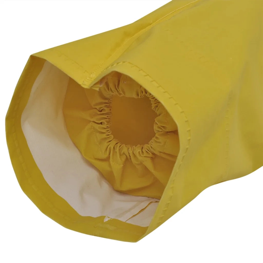 vidaXL Impermeabile Lungo Resistente all'Acqua Cappuccio Giallo XXL