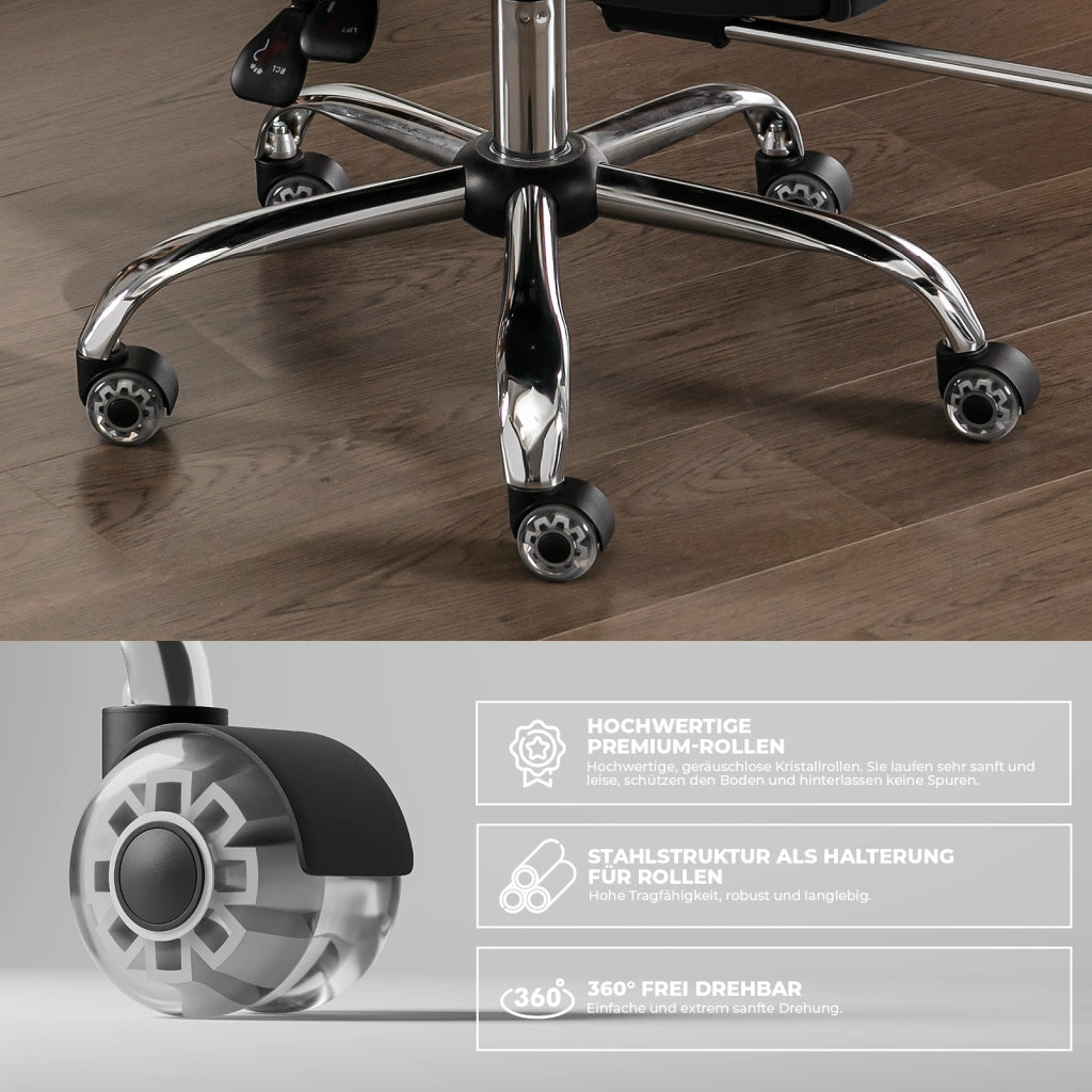 Sedia da ufficio ergonomica in tessuto tecnico con supporto lombare regolabile e braccioli imbottiti nera