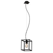 Sospensione Industrial Metallo Nero 1 Luce E27