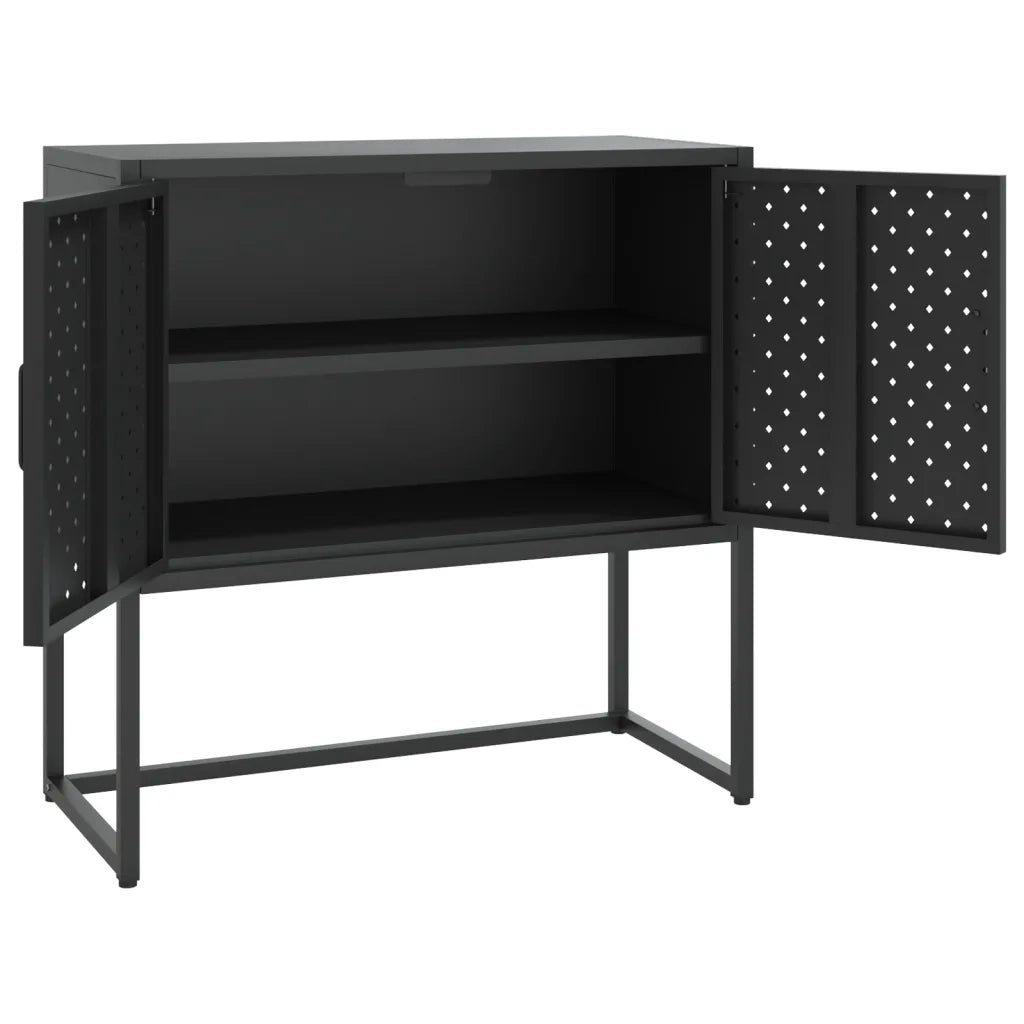 Credenza Nera 75x35x75 cm in Acciaio cod mxl 12577