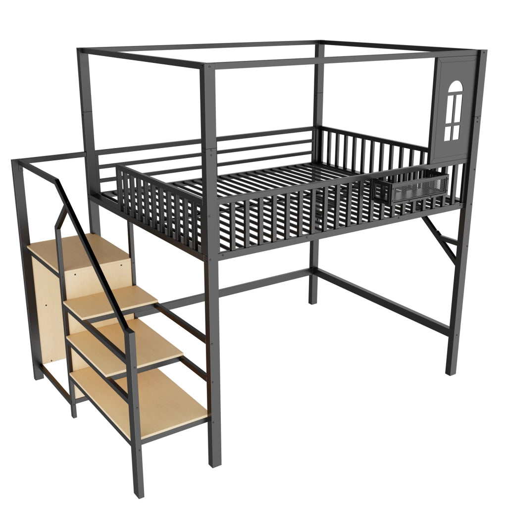 Letto a soppalco in metallo ¨C Minimal ¨C 140x200 cm