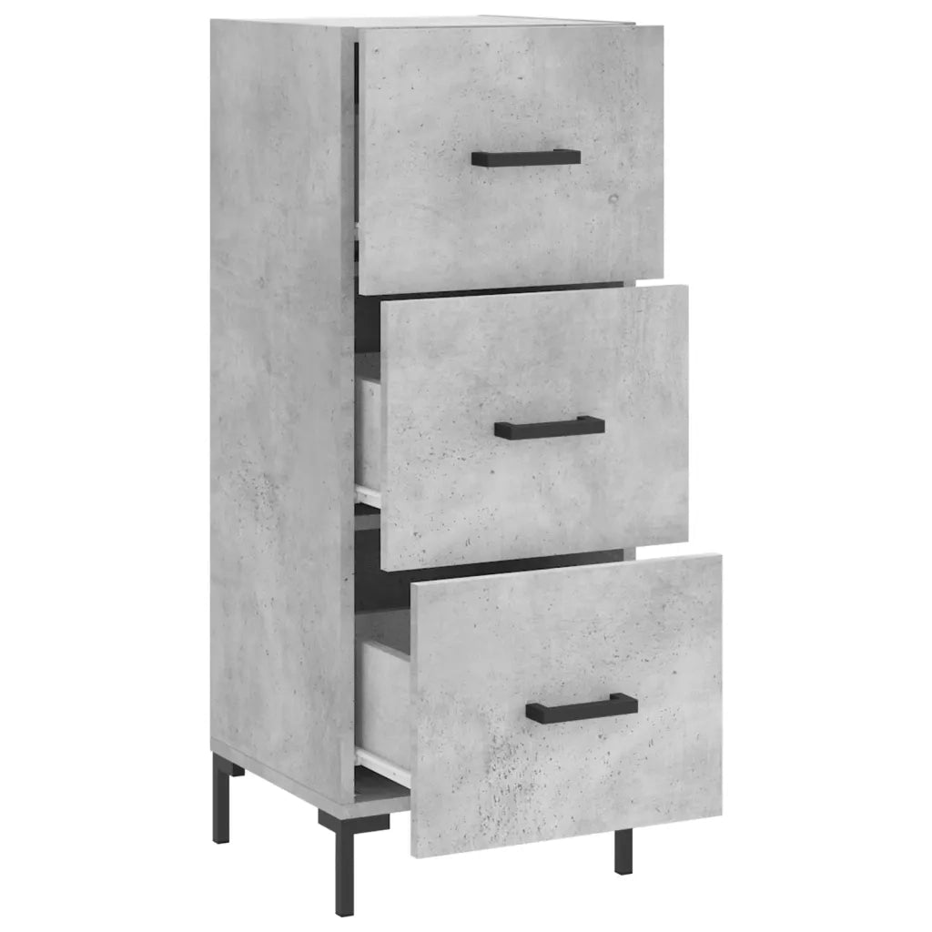 Credenza | Madia | Buffet da pranzo | Armadio da pranzo Grigio Cemento 34,5x34x90 cm in Legno Multistrato