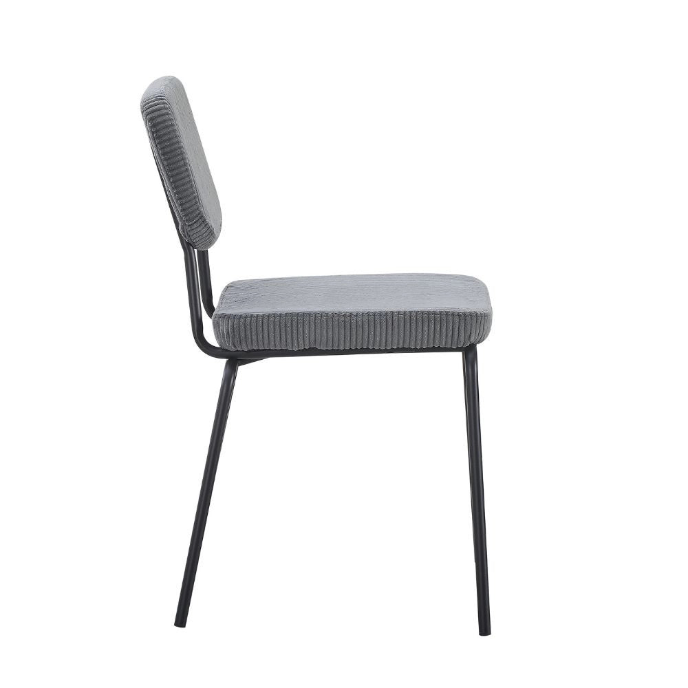 Set 4 Sedie imbottite Juno grigio scuro 44x55x83H – Il comfort in stile industriale