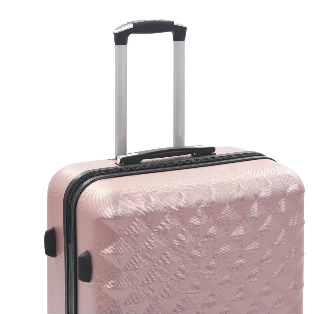 Set Trolley a Custodia Rigida 3 pz Oro Rosa in ABS 91888