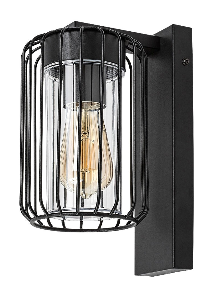 Applique esterna industriale nera E27 IP44 Tarpa Rabalux