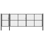 Cancello per Giardino in Acciaio 500x150 cm Antracite