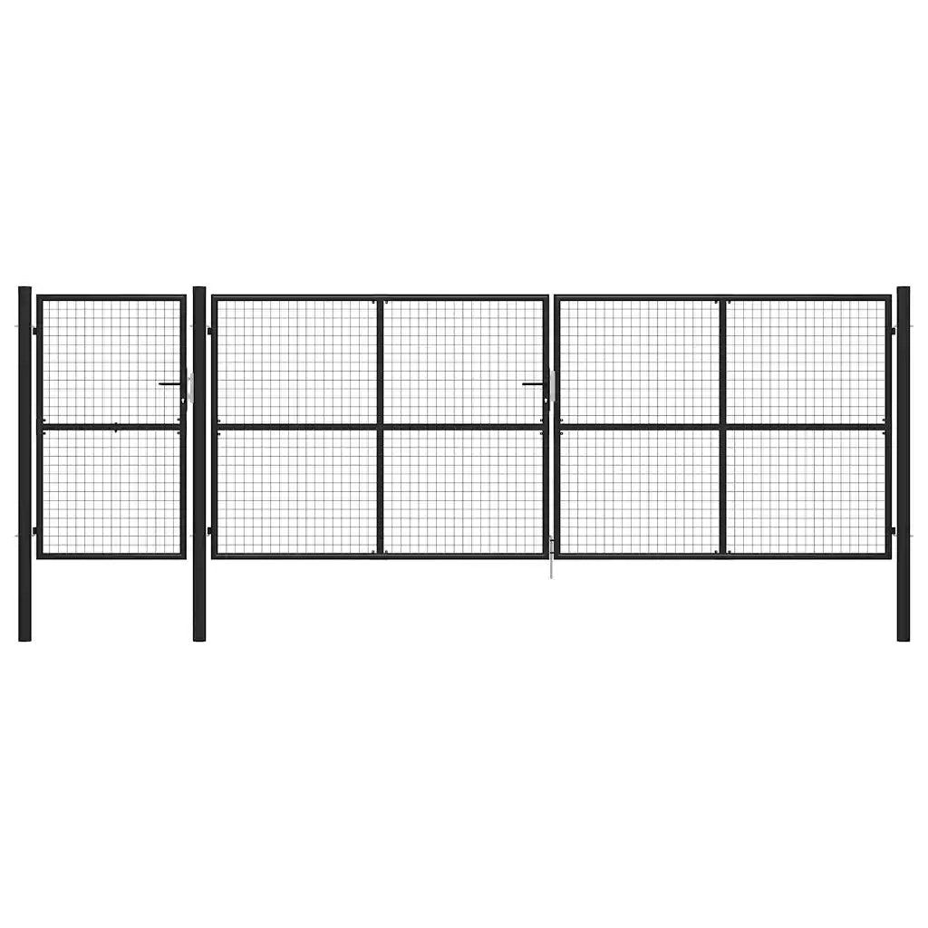 Cancello per Giardino in Acciaio 500x150 cm Antracite