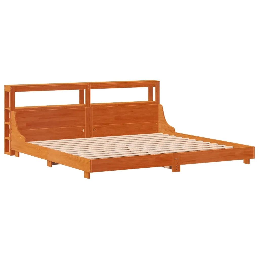 Letto senza Materasso Marrone Cera 180x200 cm in Legno di Pino 3306413