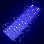 Trade Shop - Modulo Da 20 Pezzi A 3 Led Smd 5050 5630 Freddo Caldo Blu Rosso Verde Rgb Ip65 - -blu -smd 5050