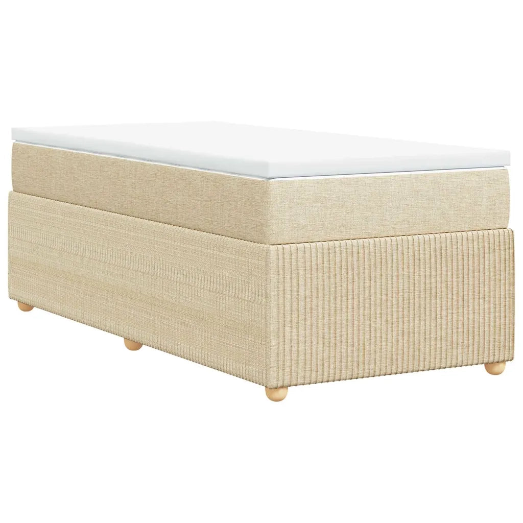 Giroletto a Molle con Materasso-Struttura Letto Crema 80x200 cm inTessuto 616931