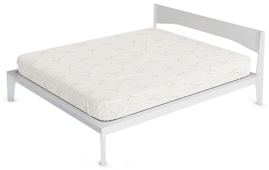 Coprimaterasso Matrimoniale in Poliestere e Fibra di Lino Grigio Chiaro