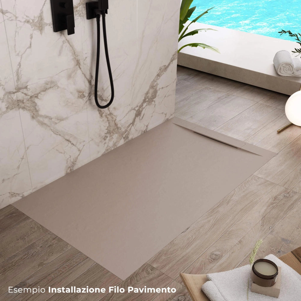 Piatto Doccia in Pietra 90x150 cm Bonussi Ardesia Calcutta Sabbia