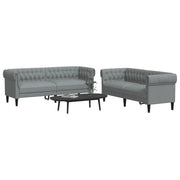 Set di Divani 2 pz Grigio Chiaro in Tessuto 3209200