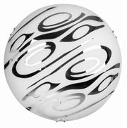 Plafoniera Candellux Edgar tonda 40cm vetro cromo 2xE27