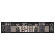 Tappeto da Cucina Lavabile-Tappetino da Cucina Nero Caff¨¨ 60x300 cm Velluto